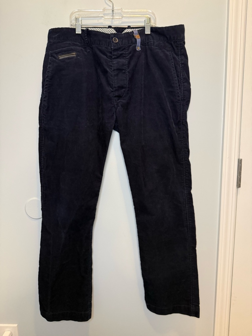 Diesel Men's Navy Corduroy Pants Size 34 Regular Fit